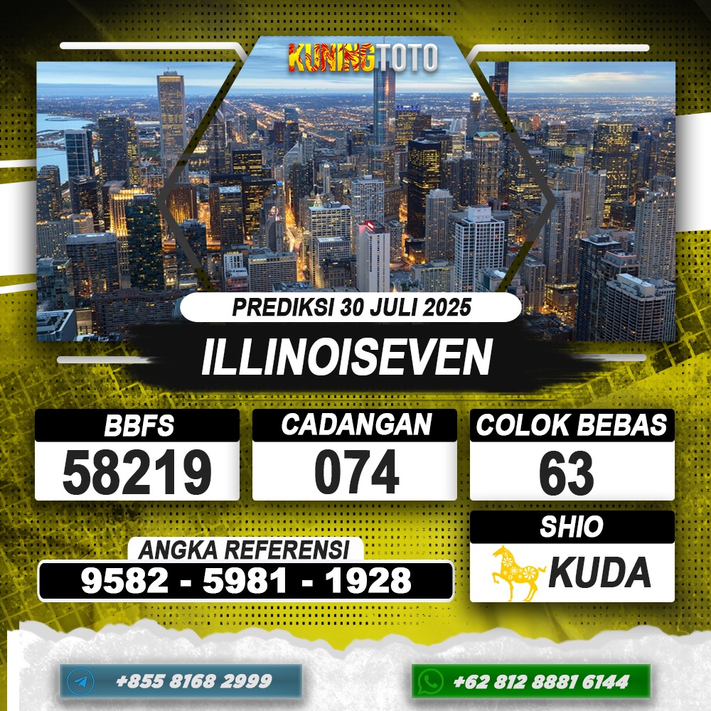 PREDIKSI ILLINOISEVEN 30 JULI 2025 | PREDIKSI TOGEL KUNINGTOTO